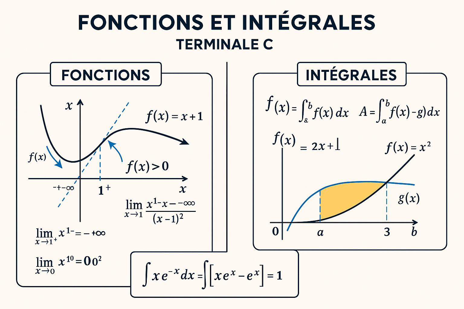 Chapitre: Les fonctions et intégrales